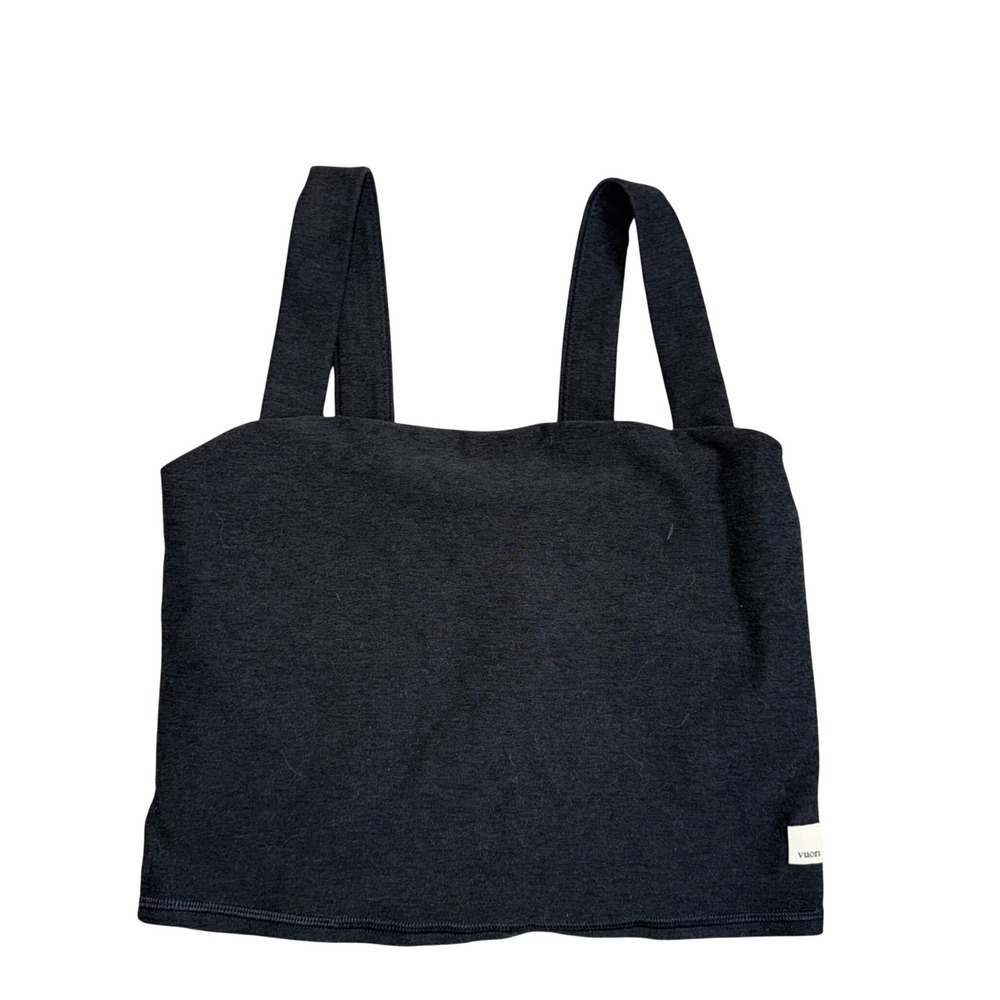 Vuori Tank Top Womens Small Black Excellent VW1080 Square Neck Cropped Active